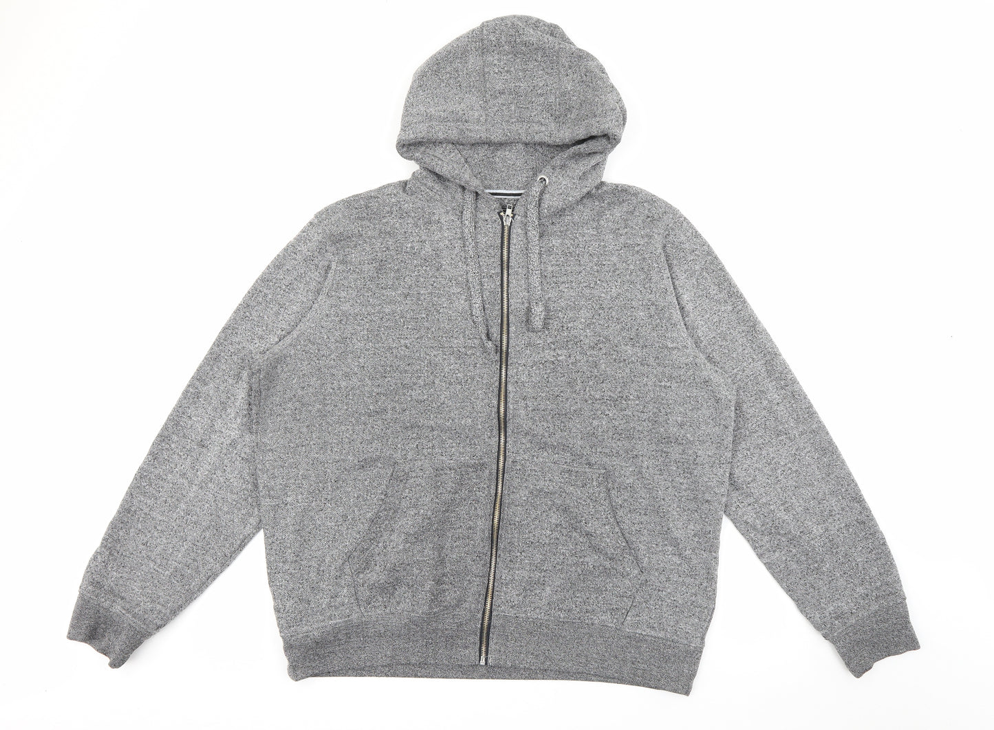 F&F Mens Grey  Polyester Full Zip Hoodie Size 2XL