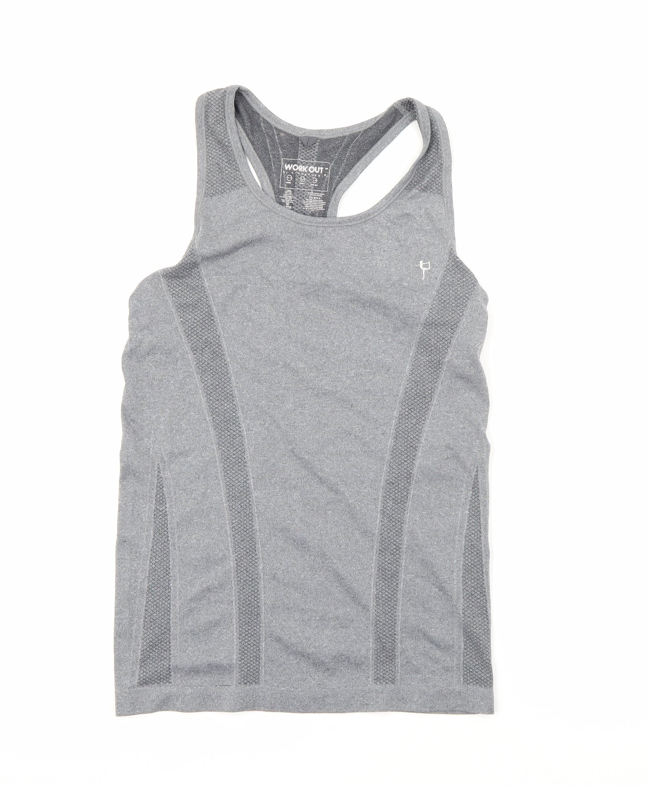 Primark Womens Grey  Polyamide Camisole Tank Size 10 Scoop Neck