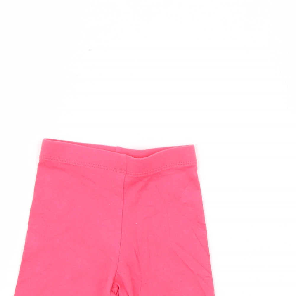 F&F Baby Pink  Cotton Pedal Pusher Leggings Size 9-12 Months