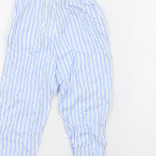 H&M Girls Blue Striped Viscose Bloomer Trousers Size 2 Years  Regular