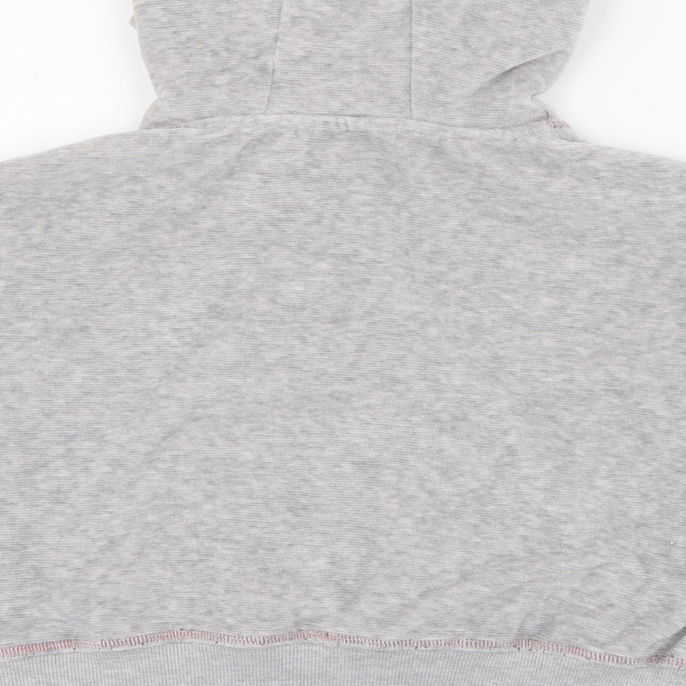 Marks and Spencer Girls Grey  Cotton Pullover Hoodie Size 10-11 Years