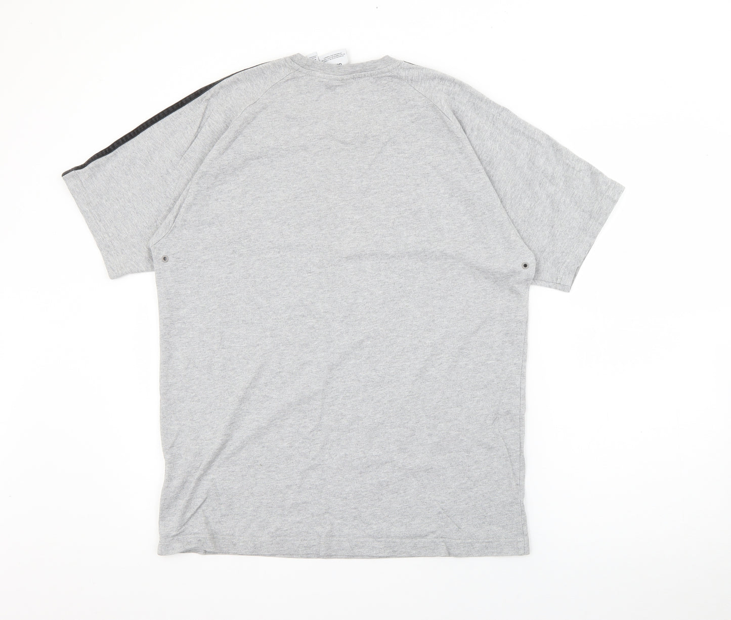 adidas Mens Grey  Cotton  T-Shirt Size M Crew Neck