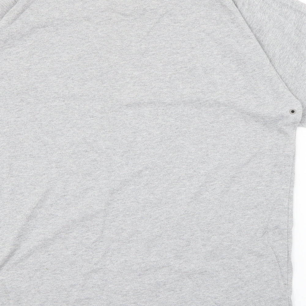 adidas Mens Grey  Cotton  T-Shirt Size M Crew Neck