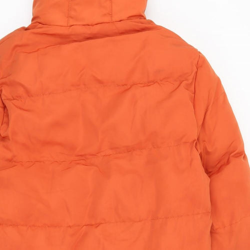 SoulCal&Co Womens Orange   Puffer Jacket Coat Size M  Zip