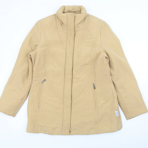 Isabell Womens Beige   Jacket Coat Size 12  Zip