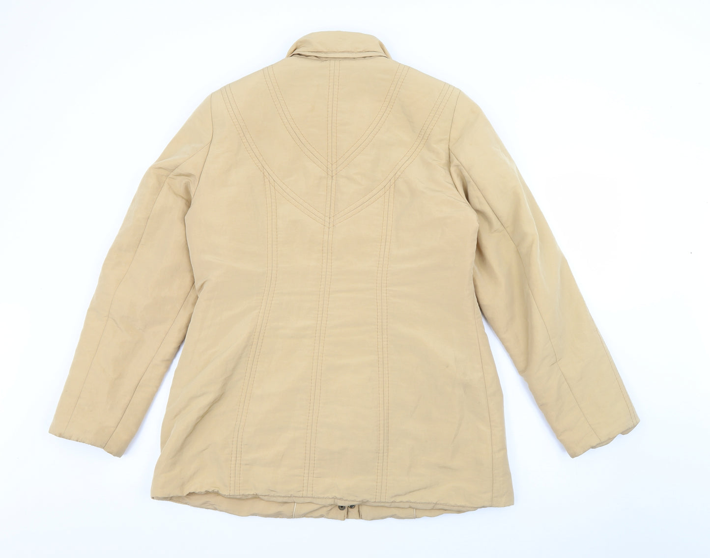 Isabell Womens Beige   Jacket Coat Size 12  Zip