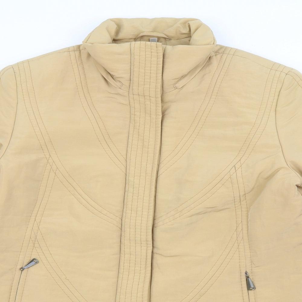 Isabell Womens Beige   Jacket Coat Size 12  Zip