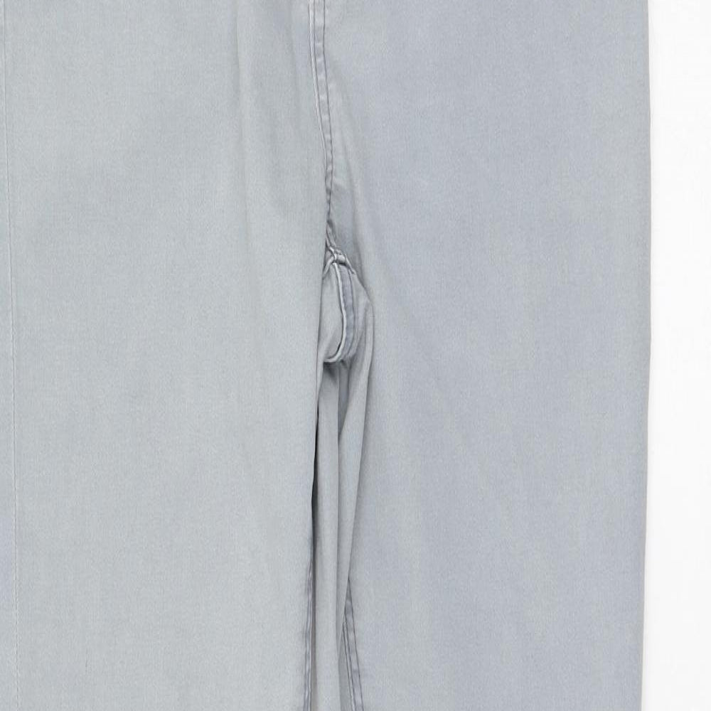 George Womens Grey  Cotton Skinny Jeans Size 12 L28 in Regular Zip