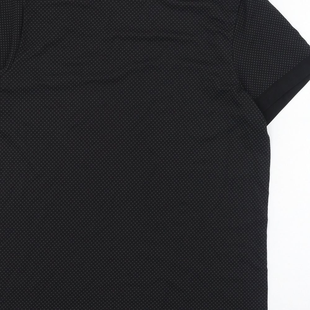 Crivit Mens Black  Polyester Basic T-Shirt Size M Round Neck Pullover