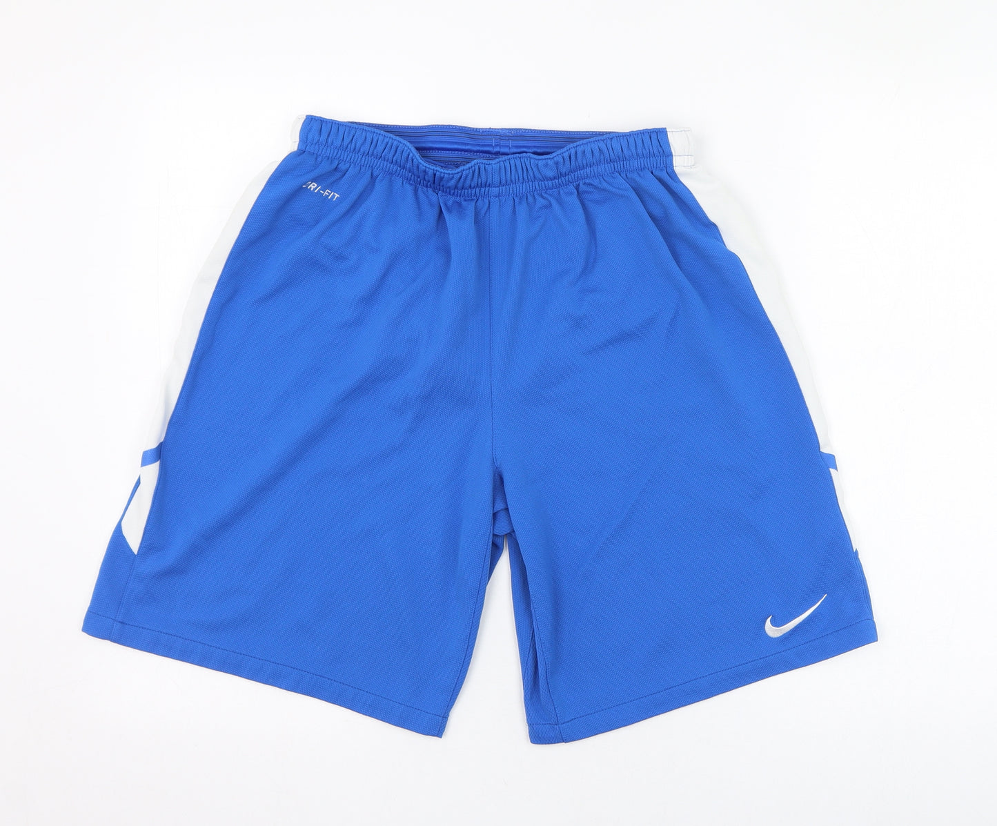 Nike Mens Blue  Polyester Sweat Shorts Size M L10 in Regular