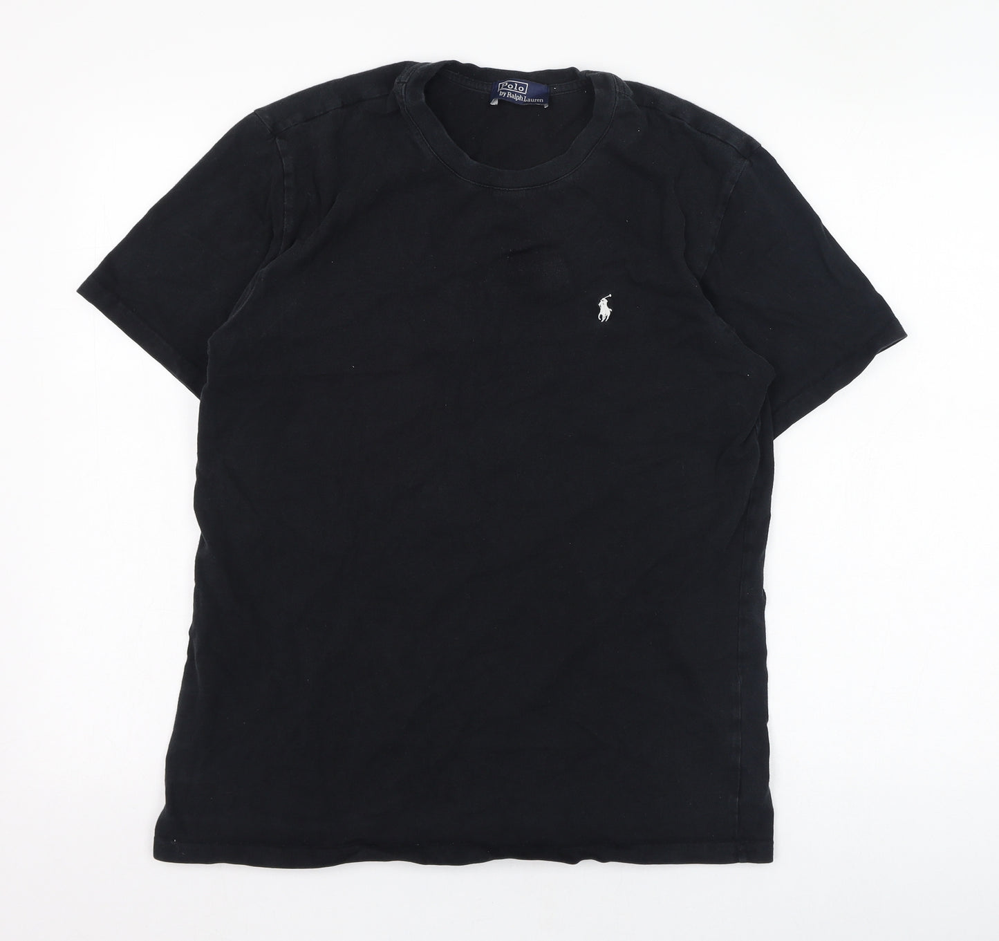 Ralph Lauren Mens Black  Cotton  T-Shirt Size L Round Neck