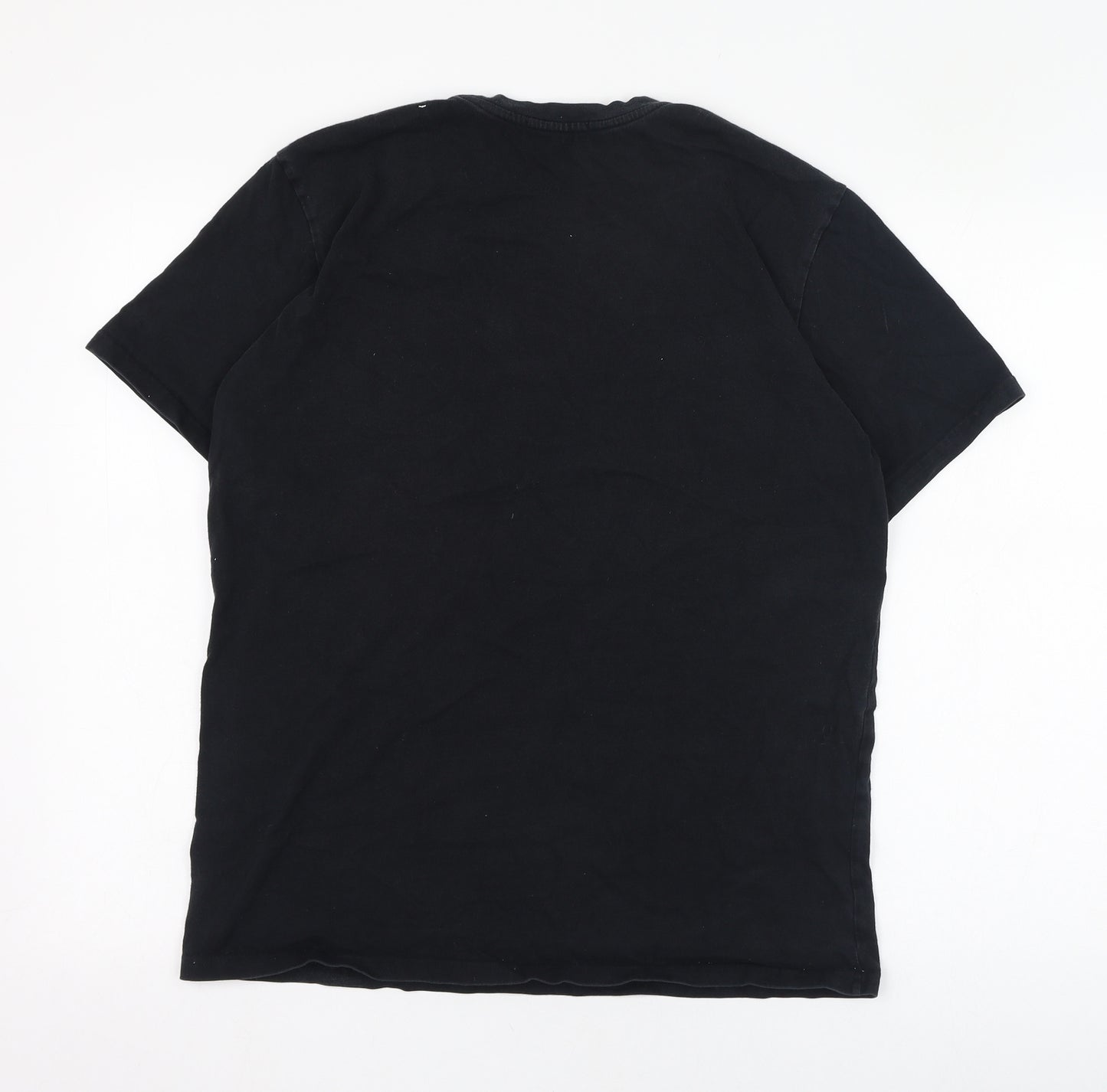 Ralph Lauren Mens Black  Cotton  T-Shirt Size L Round Neck