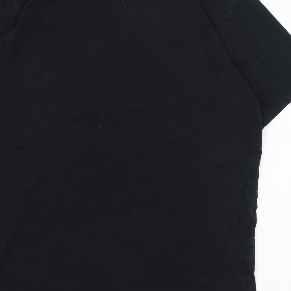 Ralph Lauren Mens Black  Cotton  T-Shirt Size L Round Neck
