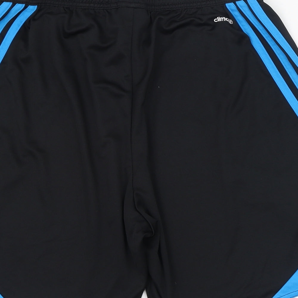 adidas Mens Black  Polyester Sweat Shorts Size M L7 in Regular