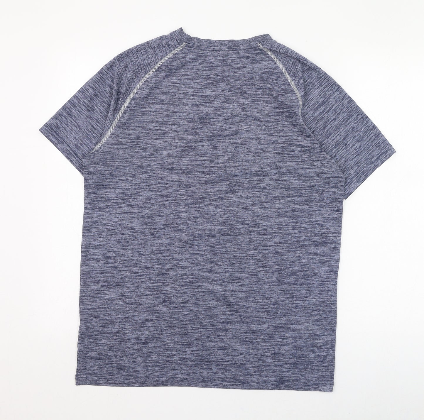 Crivit Mens Blue  Polyester Basic T-Shirt Size M Round Neck Pullover