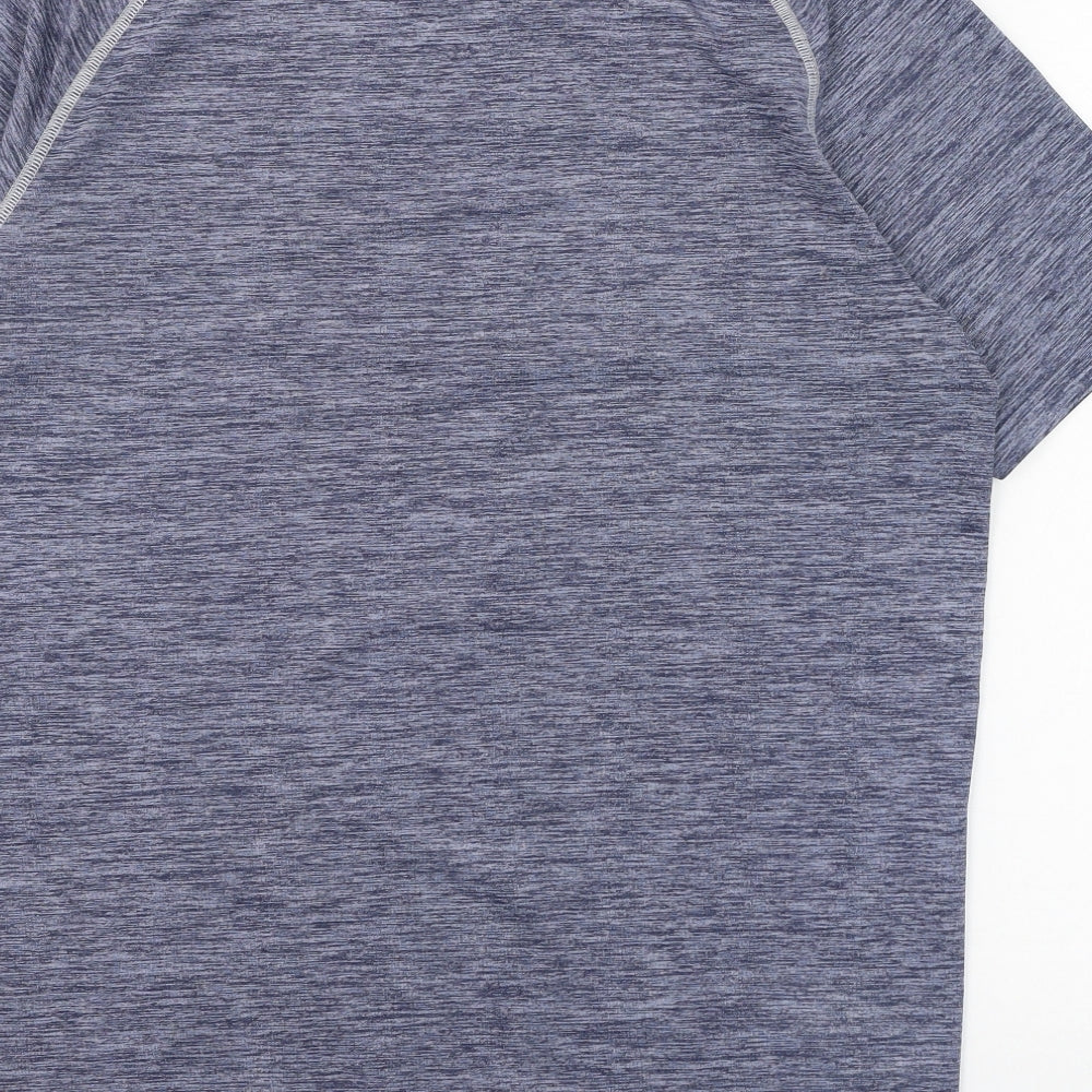 Crivit Mens Blue  Polyester Basic T-Shirt Size M Round Neck Pullover