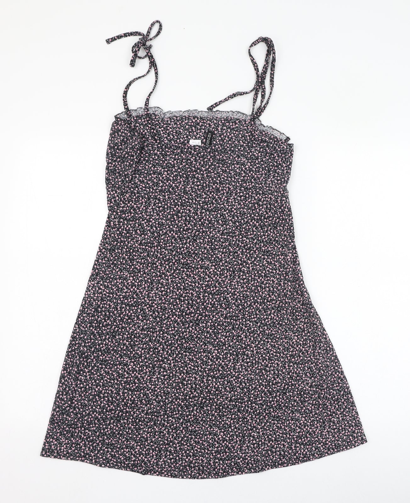 H&M Womens Black  Polyester A-Line  Size S  Square Neck Pullover