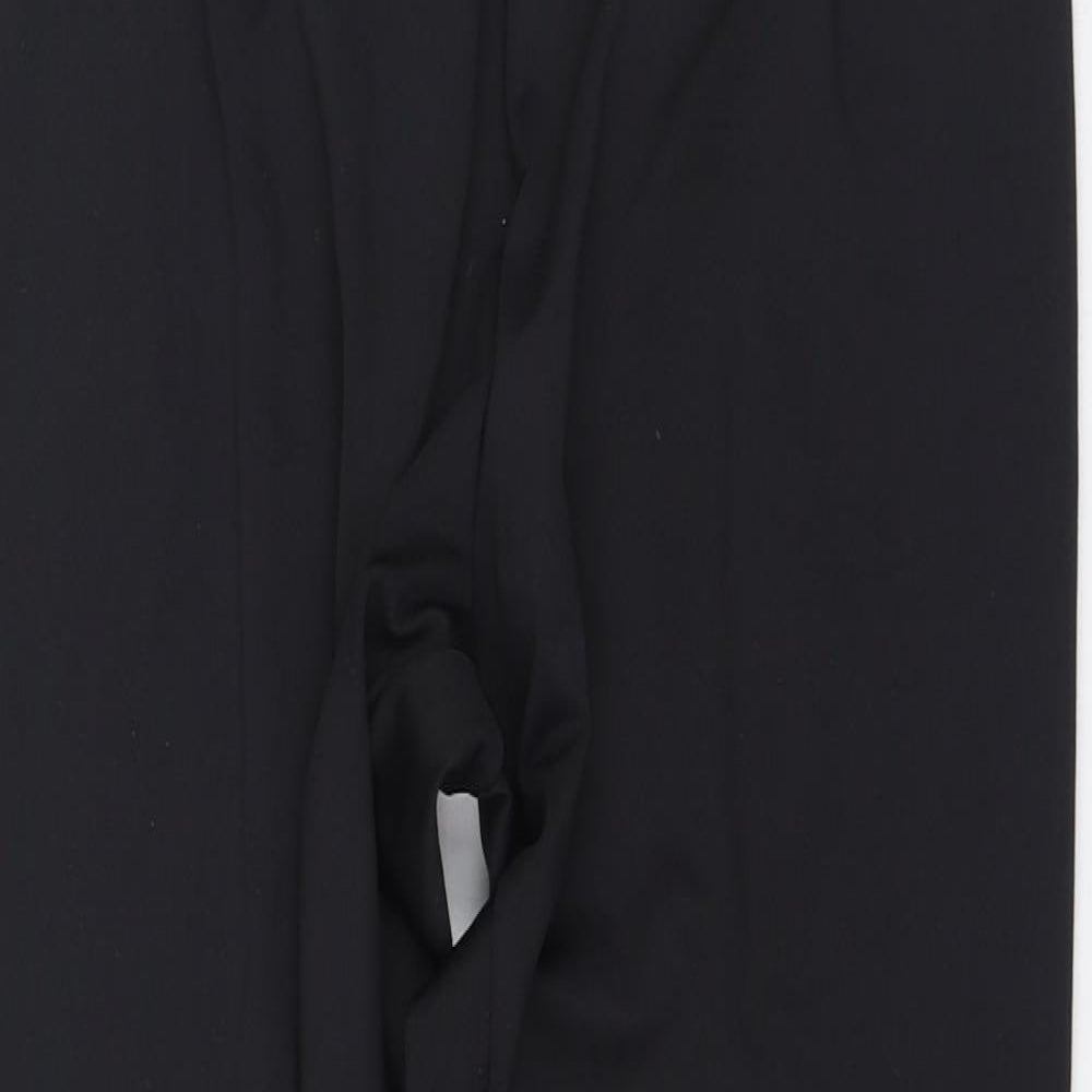 PRETTYLITTLETHING Womens Black  Polyester Compression Leggings Size 12 L26 in Regular Pullover