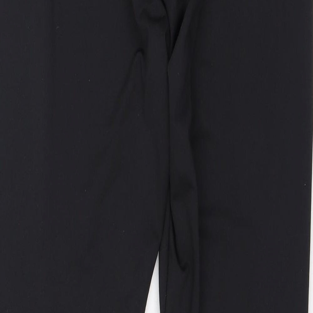 PRETTYLITTLETHING Womens Black  Polyester Compression Leggings Size 12 L26 in Regular Pullover