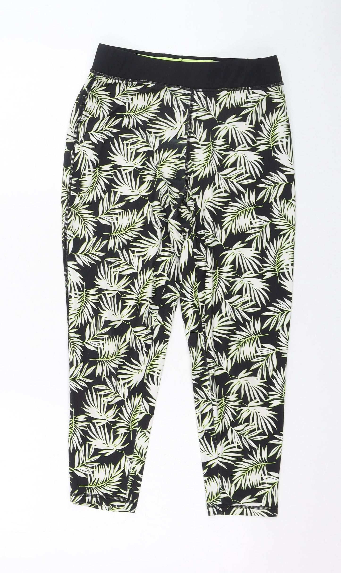 New Look Girls Black Floral Polyester Jogger Trousers Size 14-15 Years  Regular Pullover - Leggings