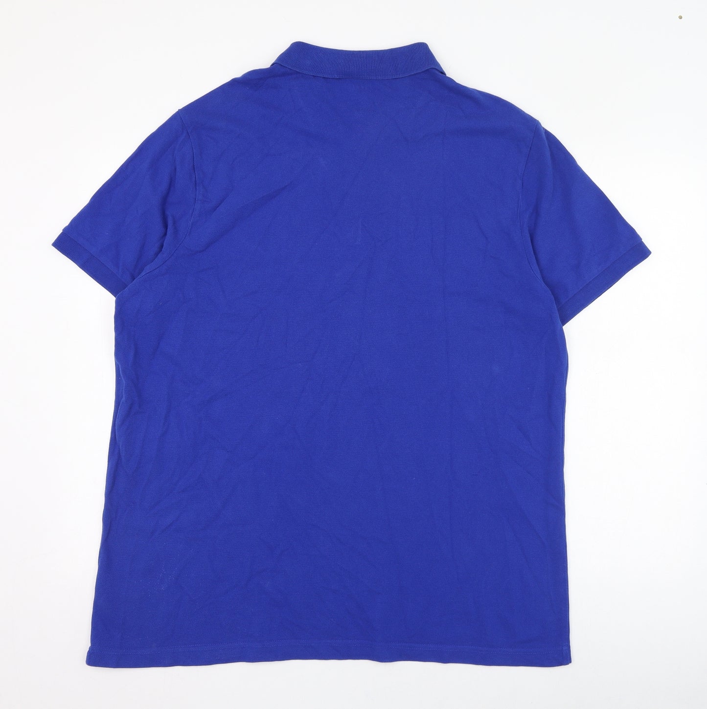 George Mens Blue  Cotton  Polo Size 2XL Collared Pullover