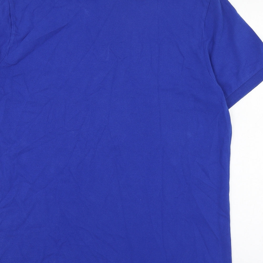George Mens Blue  Cotton  Polo Size 2XL Collared Pullover