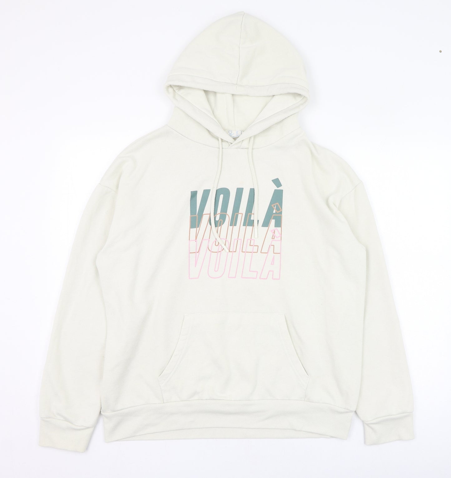 Primark Womens Beige  Polyester Pullover Hoodie Size 12  Pullover - Voila