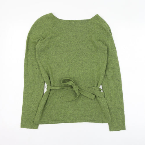 Principles Womens Green Round Neck  Cotton Pullover Jumper Size 8