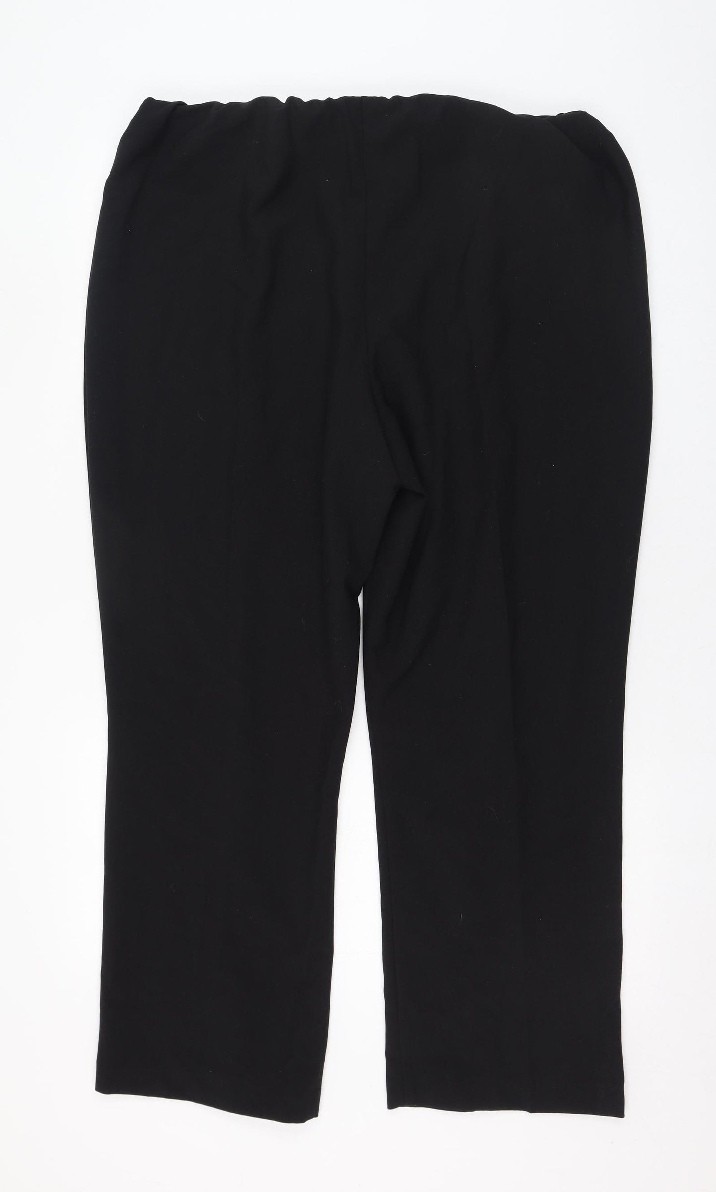 Bonmarché Womens Black  Polyester Trousers  Size 18 L27 in Regular