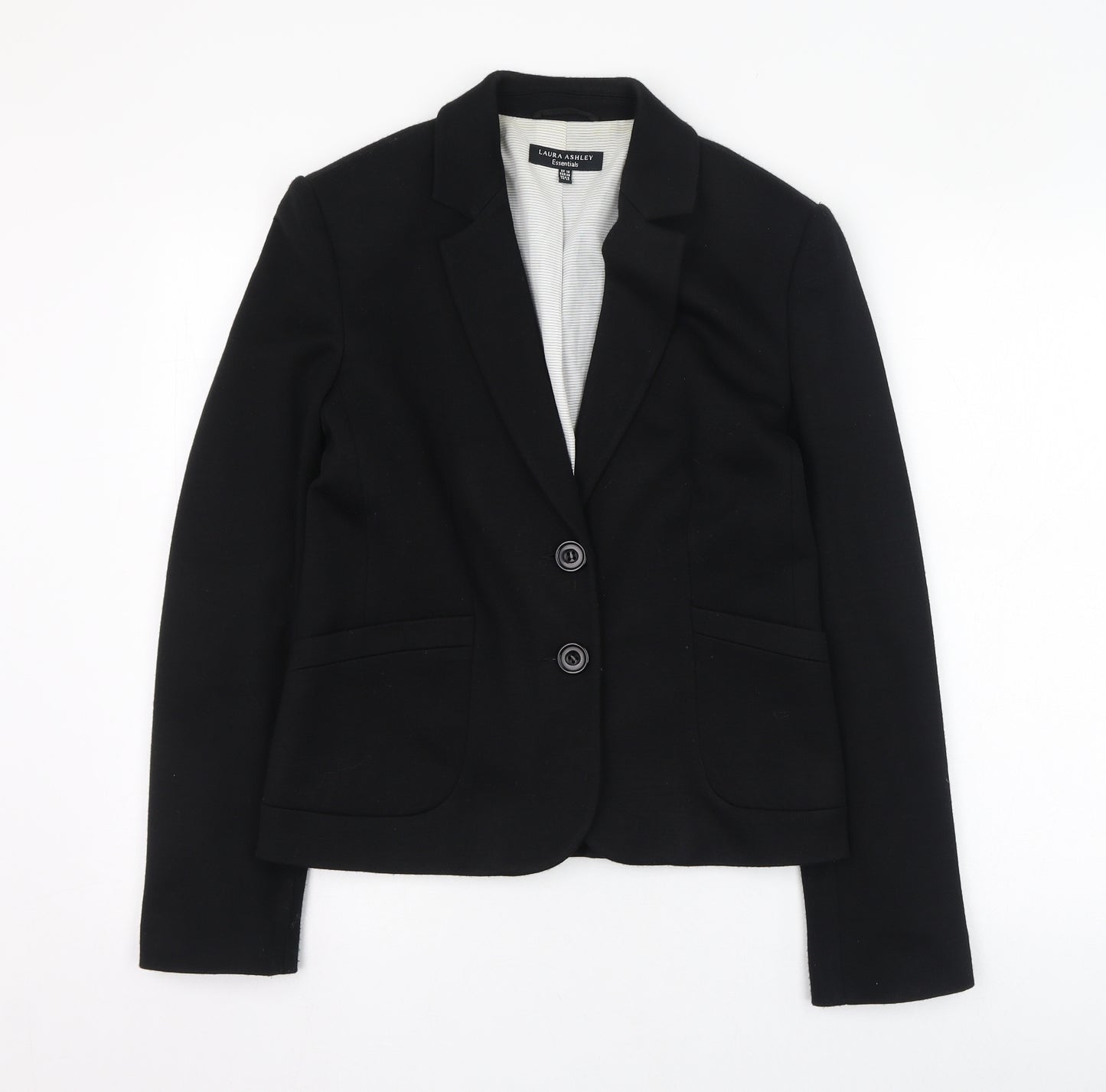 Laura Ashley Womens Black   Jacket Blazer Size 10  Button