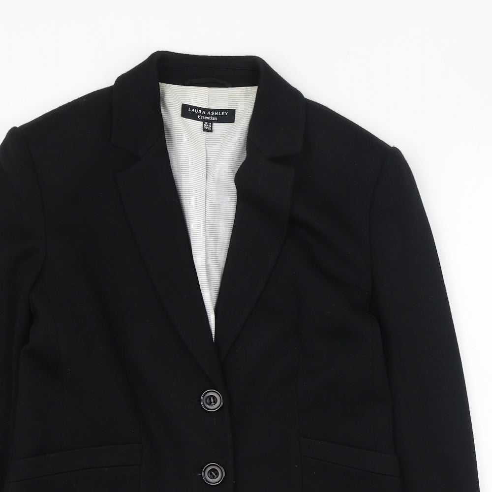 Laura Ashley Womens Black   Jacket Blazer Size 10  Button