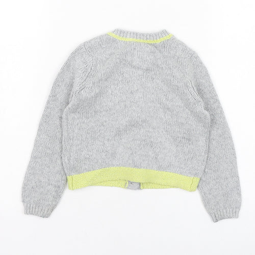 NEXT Girls Green Round Neck  Acrylic Cardigan Jumper Size 2-3 Years  Button - Paw Patrol
