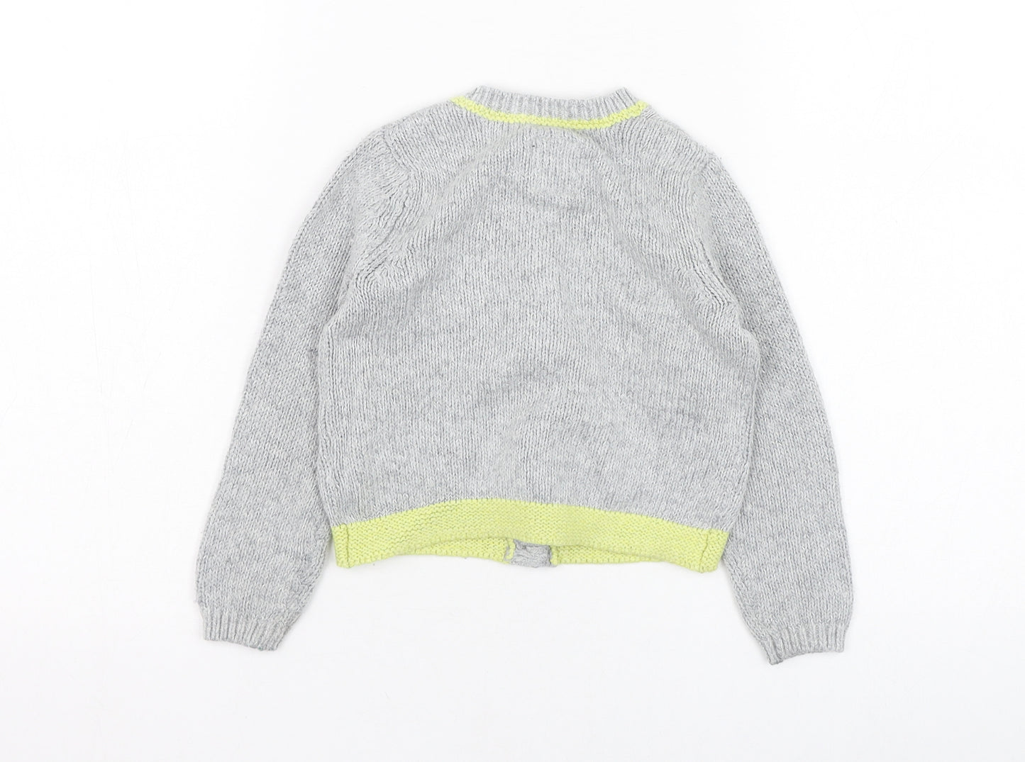 NEXT Girls Green Round Neck  Acrylic Cardigan Jumper Size 2-3 Years  Button - Paw Patrol