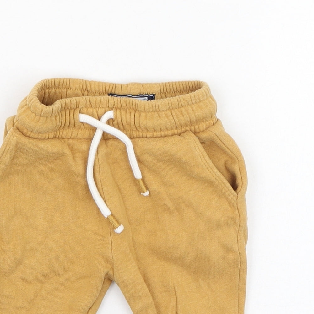 NEXT Boys Yellow  Cotton Jogger Trousers Size 3-6 Months  Pullover