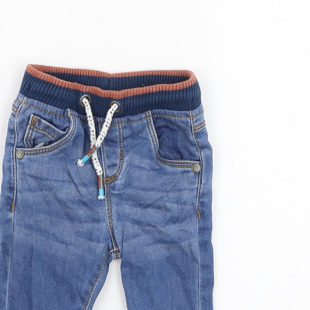 F&F Boys Blue  Cotton Capri Jeans Size 3-6 Months  Pullover