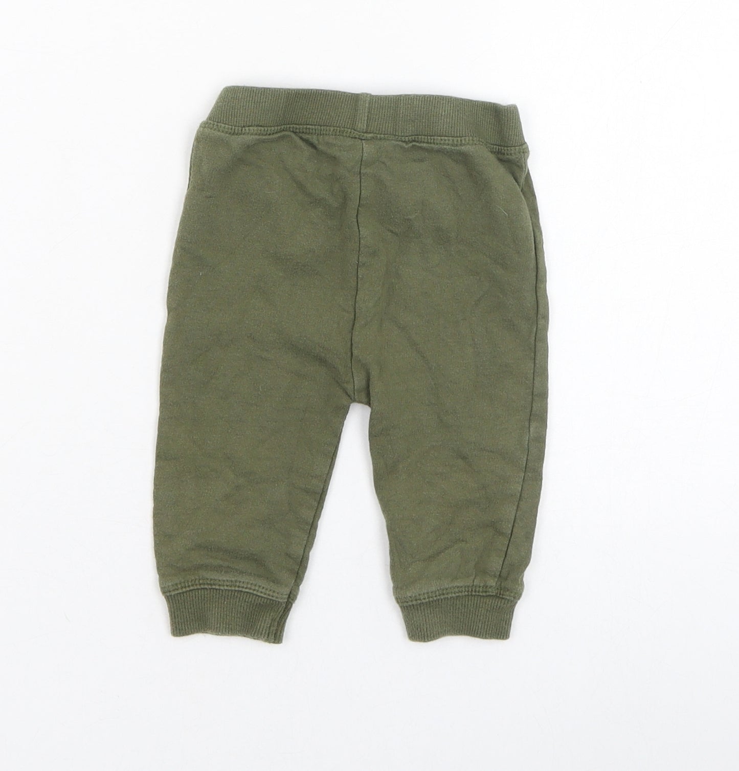 Peacocks Boys Green  Cotton Jogger Trousers Size 3-6 Months  Pullover