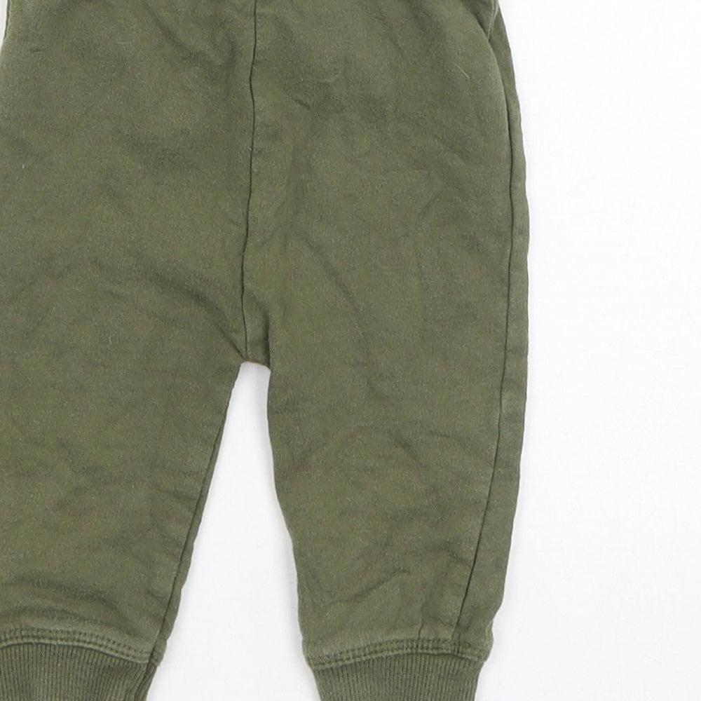 Peacocks Boys Green  Cotton Jogger Trousers Size 3-6 Months  Pullover