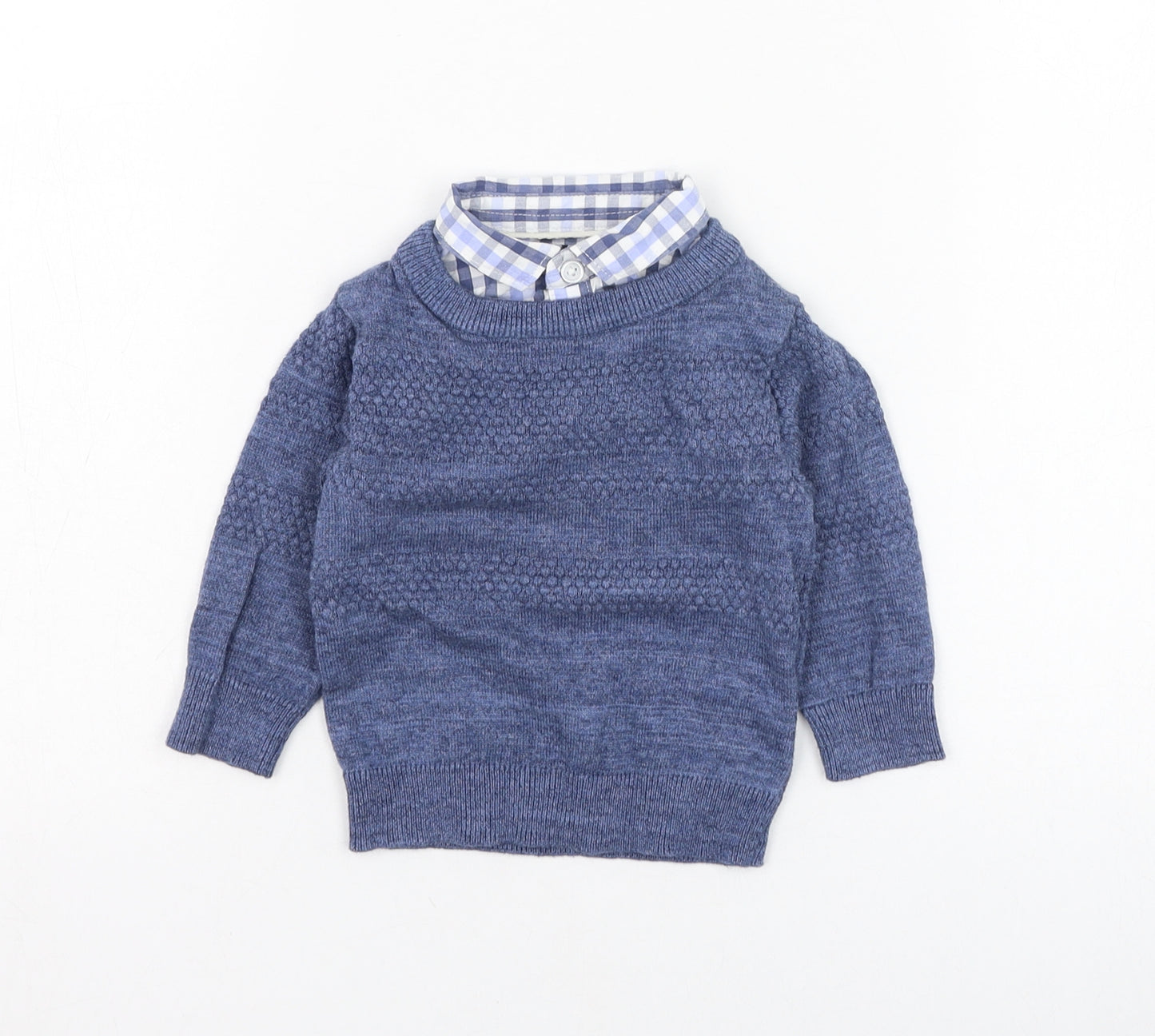 NEXT Boys Blue  Cotton Pullover Jumper Size 3-6 Months  Pullover