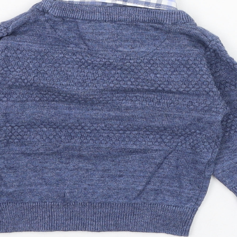NEXT Boys Blue  Cotton Pullover Jumper Size 3-6 Months  Pullover