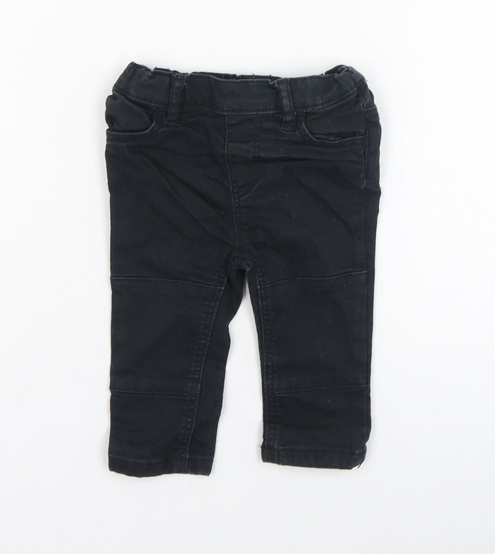 H&M Boys Black  Cotton Capri Jeans Size 9-12 Months  Pullover