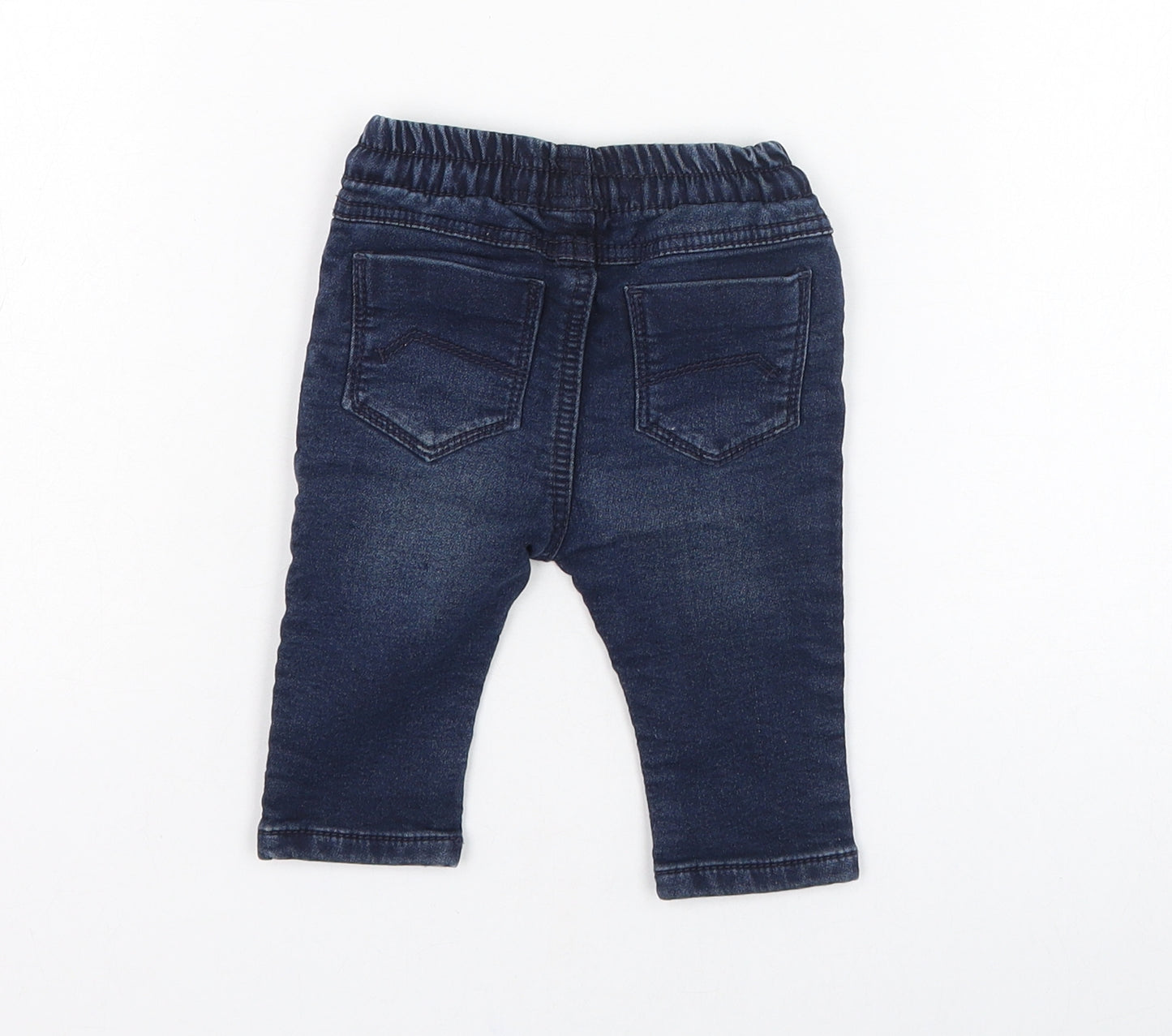 NEXT Boys Blue  Cotton Capri Jeans Size 3-6 Months  Pullover