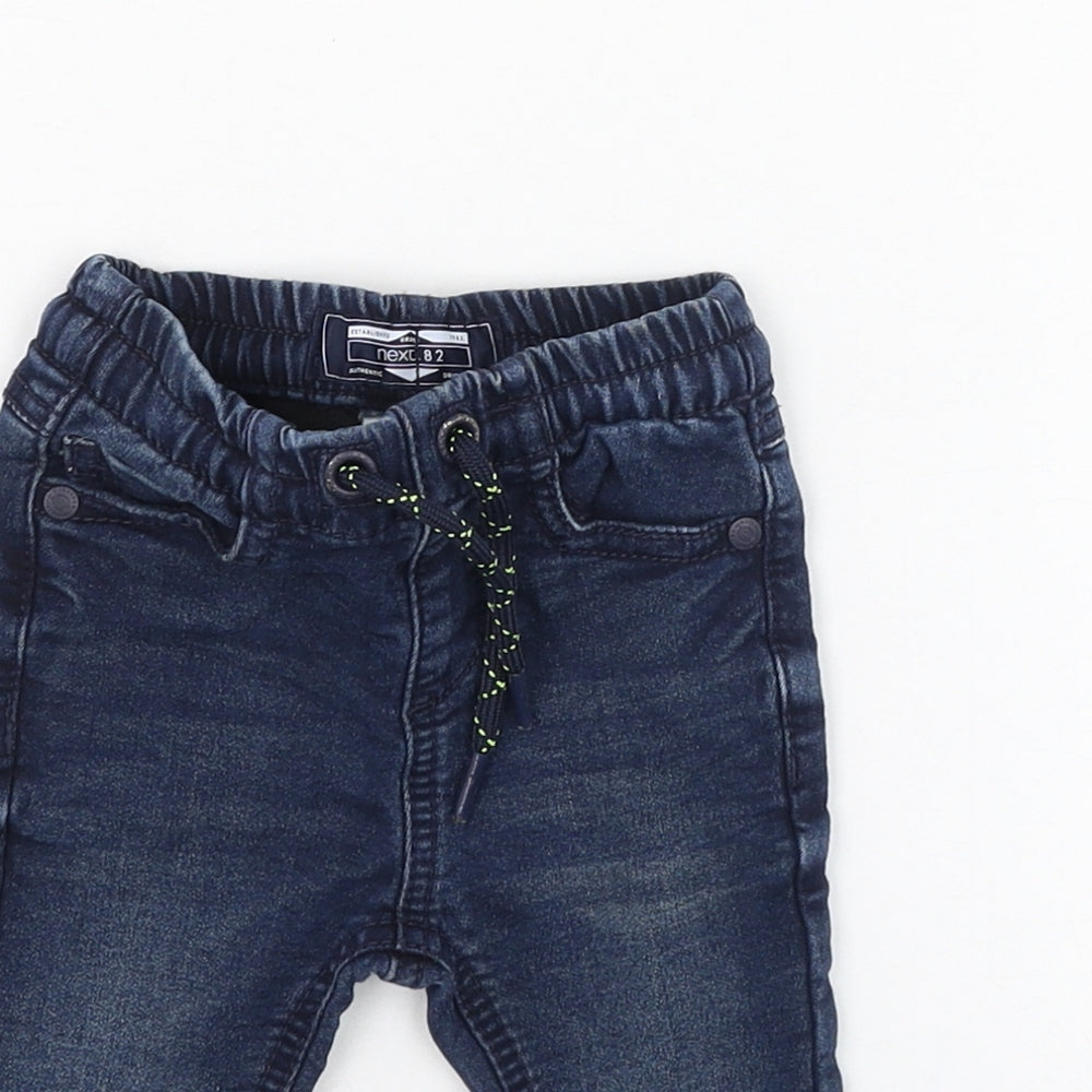 NEXT Boys Blue  Cotton Capri Jeans Size 3-6 Months  Pullover