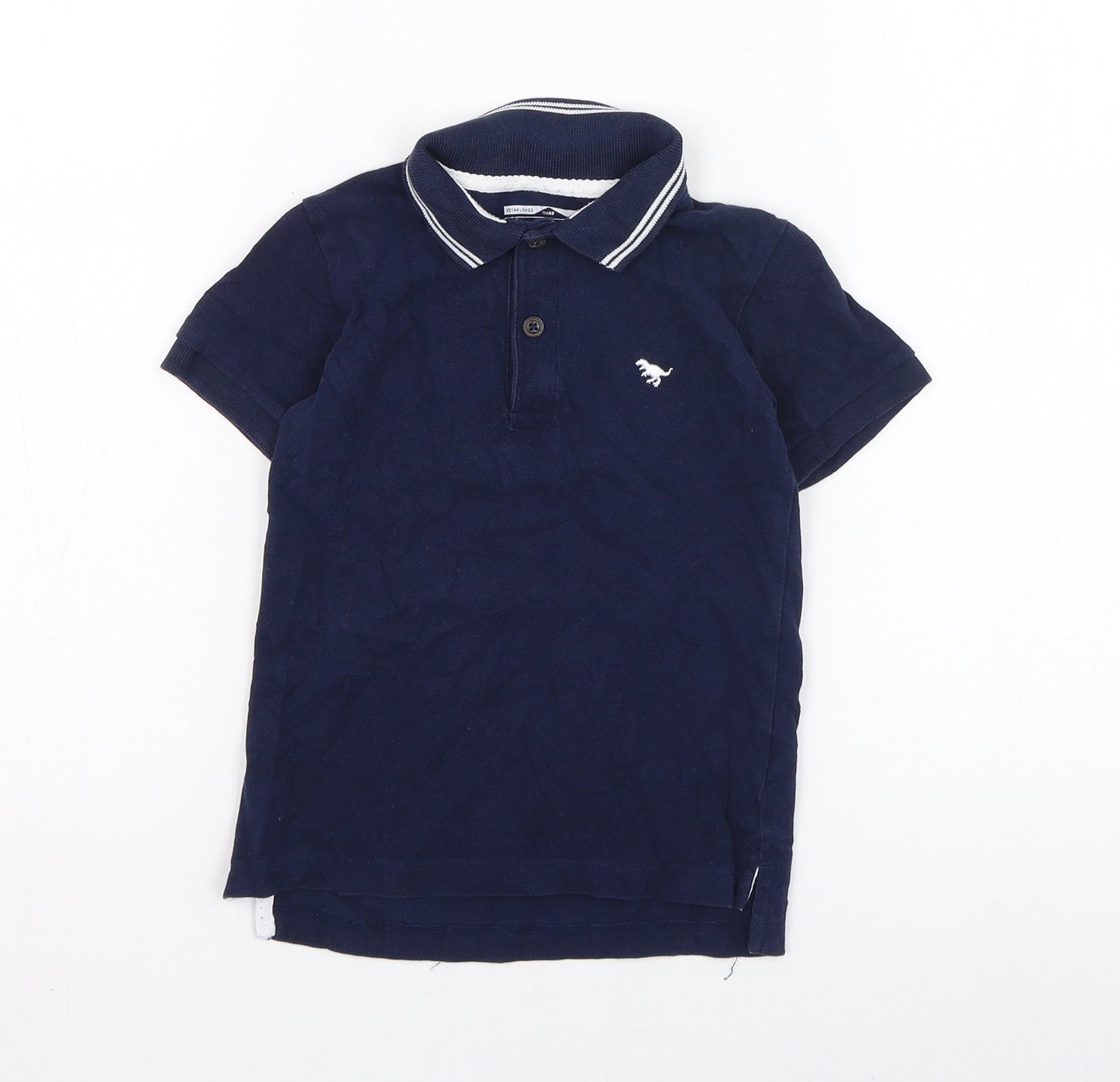 NEXT Boys Blue  Cotton Basic Polo Size 2-3 Years Collared Pullover