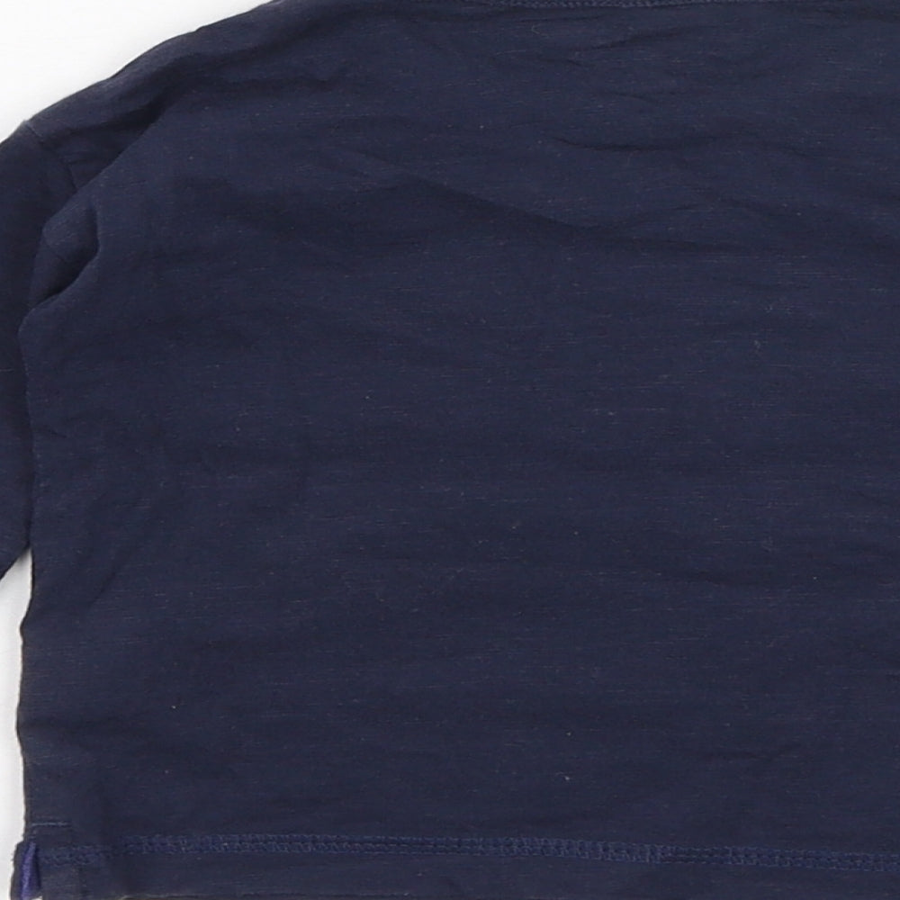 NEXT Boys Blue  Cotton Basic T-Shirt Size 3-6 Months Round Neck Pullover - Lorry