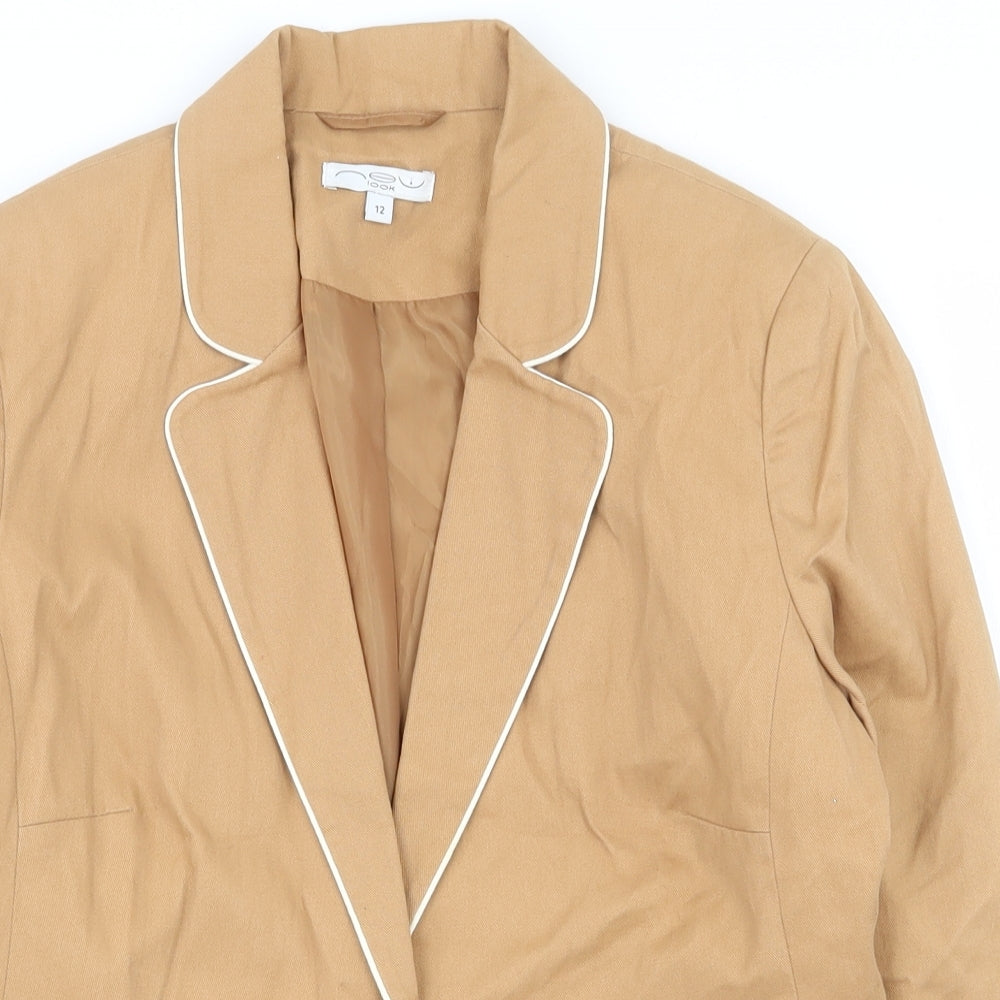 New Look Womens Brown   Jacket  Size 12  Button