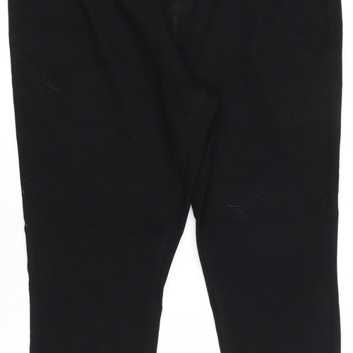 George Womens Black  Cotton Straight Jeans Size 24 L27.5 in Regular Zip