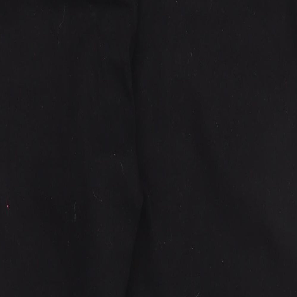 George Womens Black  Cotton Straight Jeans Size 24 L27.5 in Regular Zip