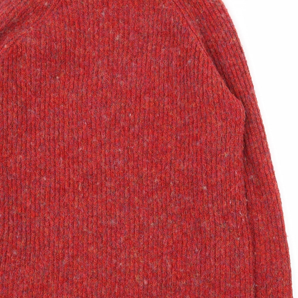 Papaya Womens Red Roll Neck  Polyester Pullover Jumper Size M