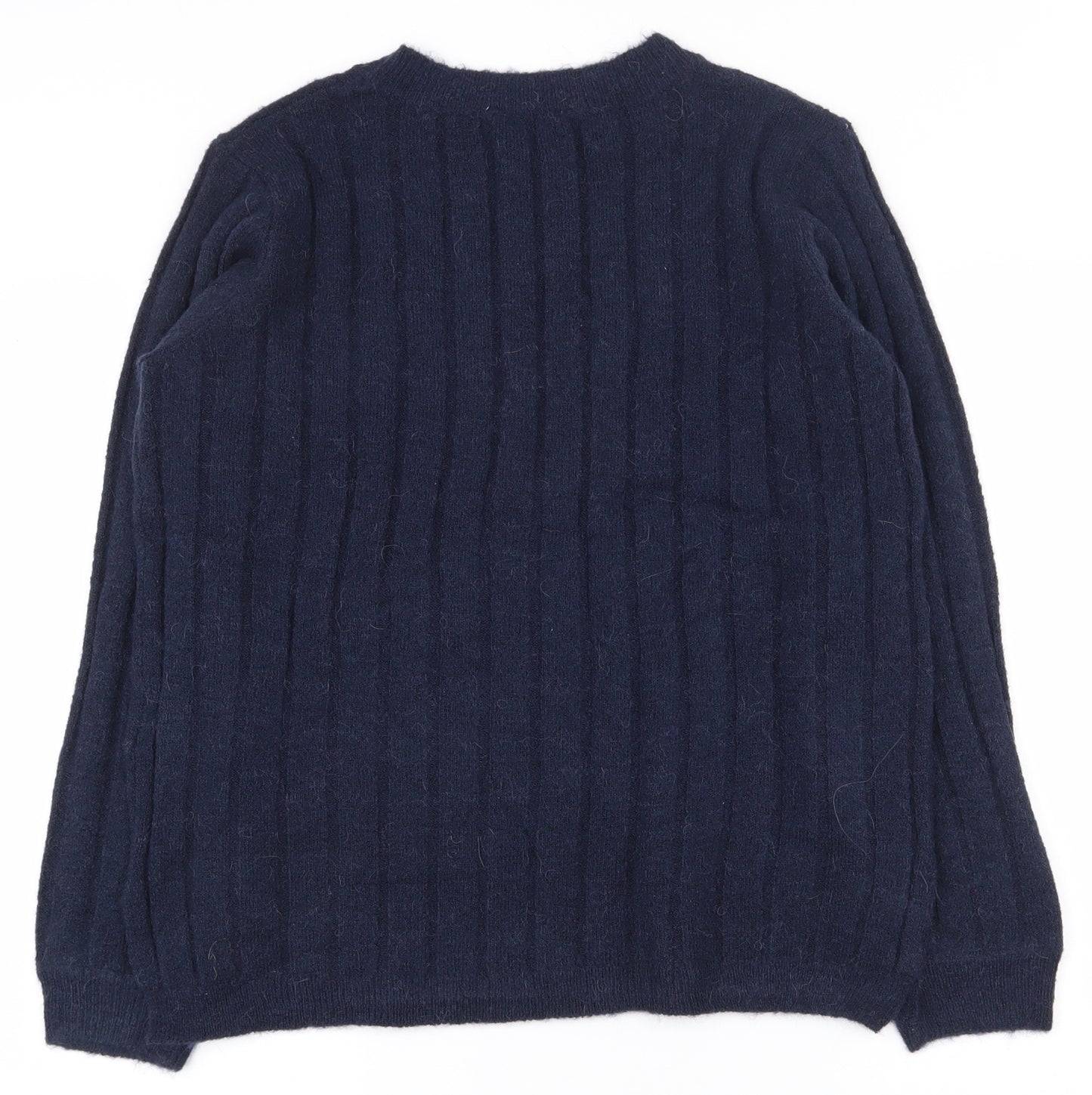b.young Mens Blue Round Neck  Acrylic Pullover Jumper Size M