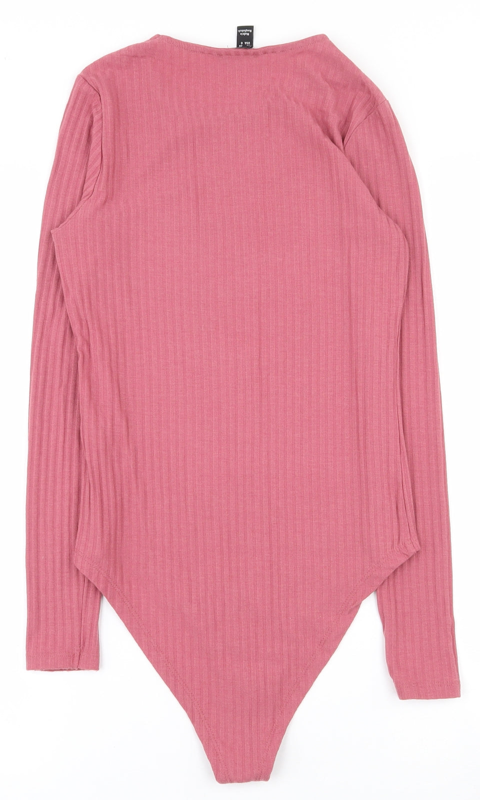 New Look Womens Pink  Polyester Bodysuit One-Piece Size 10  Snap